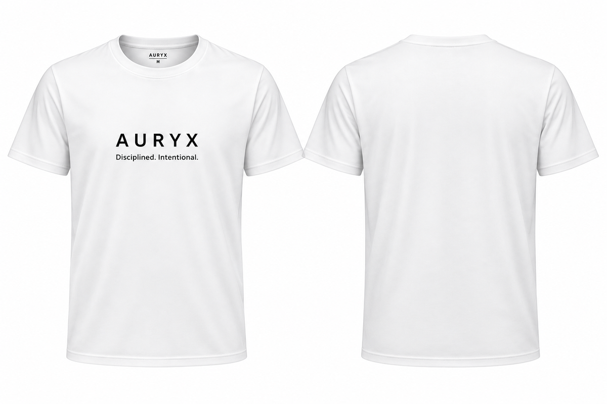 AURYX Premium Tee – Intentional. Disciplined.